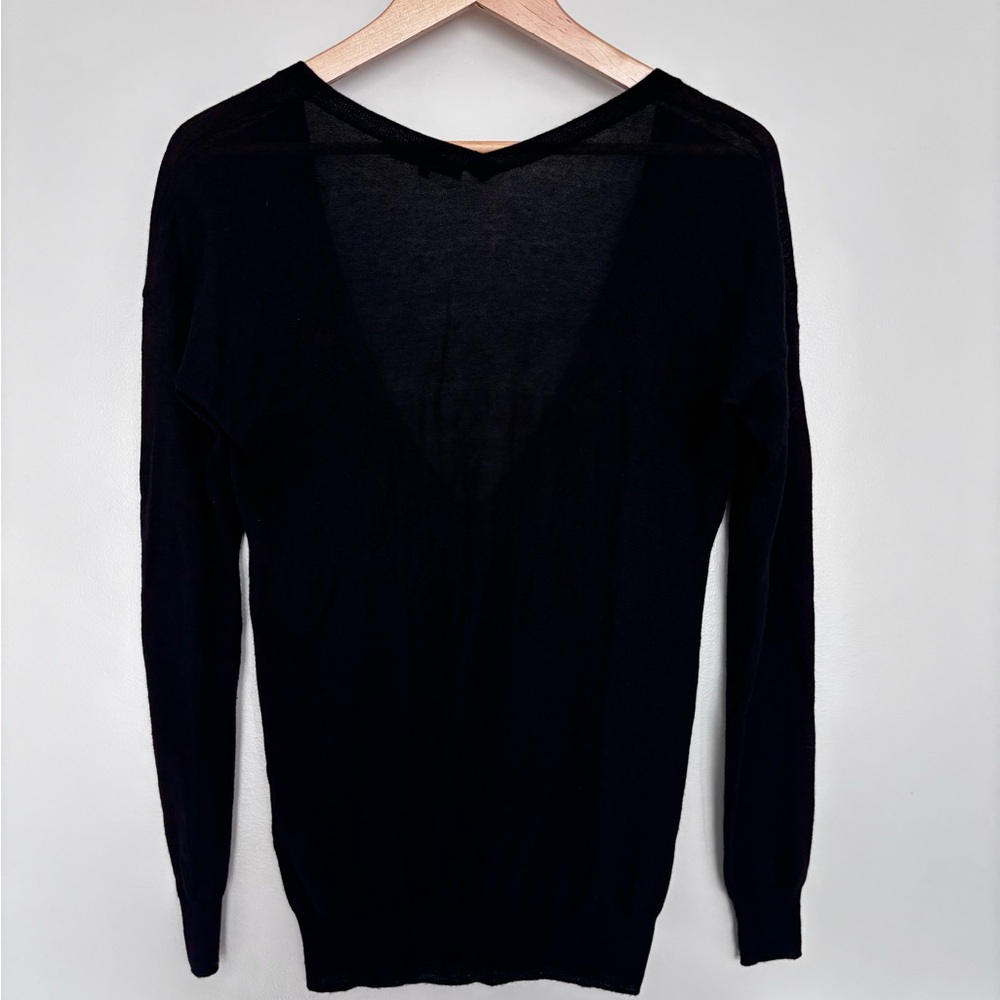 Kiki de Montparnasse Black 100% Cashmere V-neck Boyfriend Luxe Sweater Size XS - Picture 10 of 14